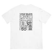 Load image into Gallery viewer, Uncle Waldo&#39;s The One &amp; Only WITH DRINK SPECIALS Short Sleeve T-Shirt - Garment-Dyed Heavyweight T-Shirt
